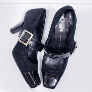 Franco Sarto The Artist's Collec Patent Leather Square Toe Mary Jane shoes 6.5 W